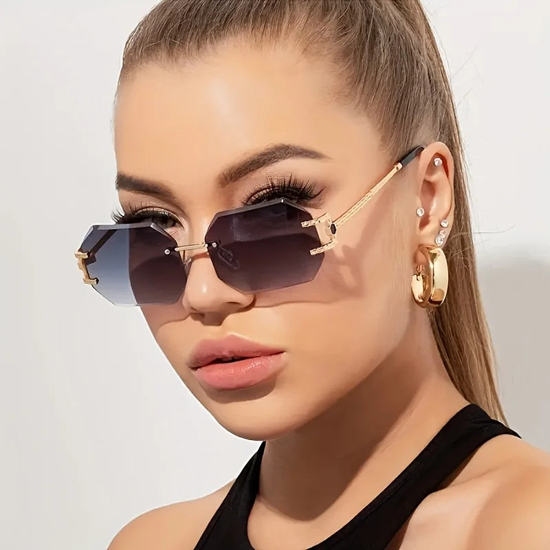 Zadelle Rimless Sunglasses